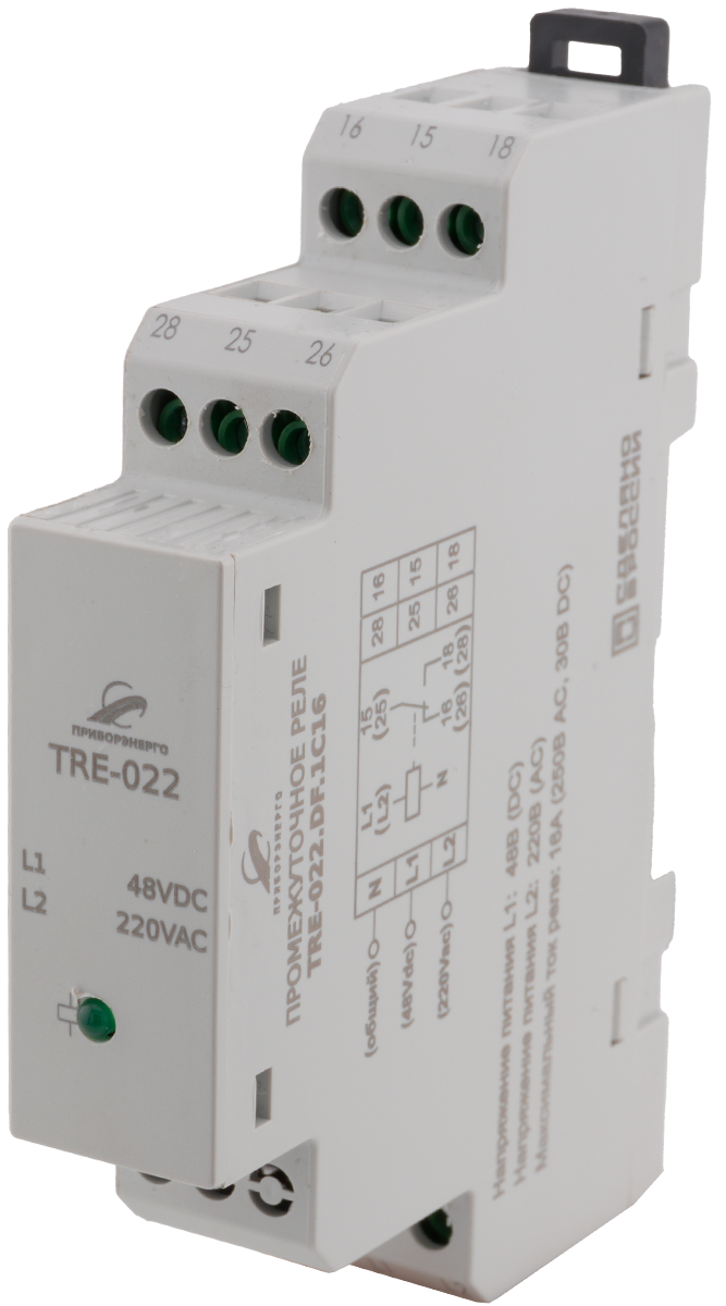 Промежуточное реле TRE-022.DF.1C16