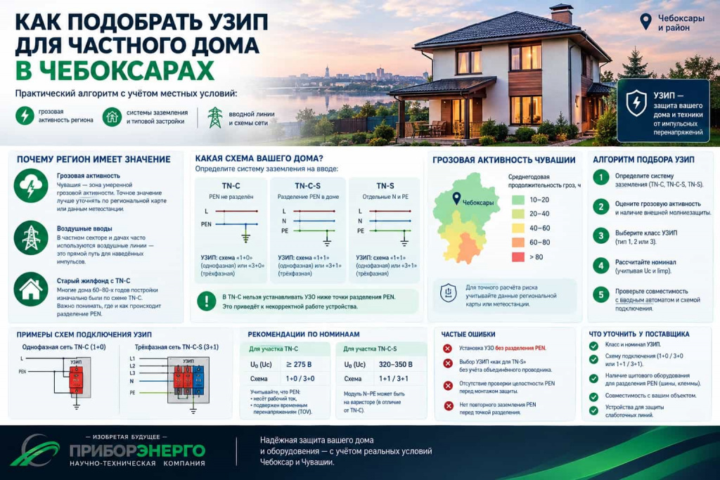 Как подобрать УЗИП для частного дома в Чебоксарах