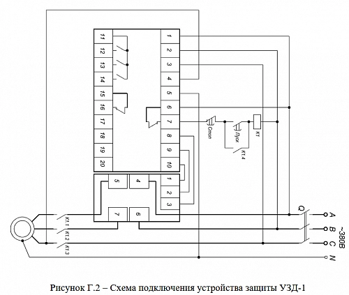 Устройство защиты трехфазного асинхронного электродвигателя УЗД-1 купить в интернет-магазине ООО «НТК Приборэнерго»