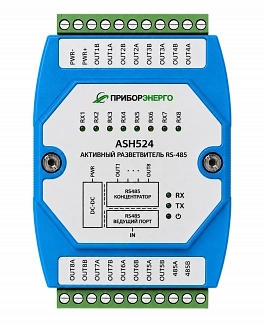 Активный разветвитель RS-485 ASH524 купить в интернет-магазине ООО «НТК Приборэнерго»