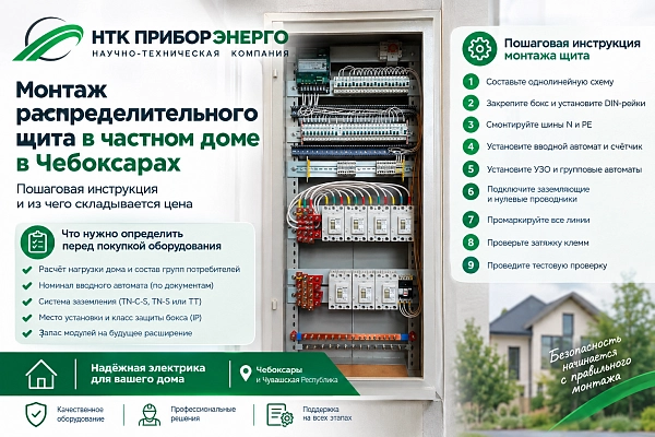 Монтаж распределительного щита в частном доме в Чебоксарах: пошаговая инструкция и из чего складывается цена