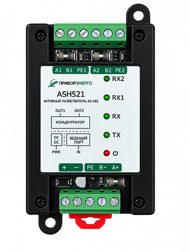Активный разветвитель RS-485 ASH521 купить в интернет-магазине ООО «НТК Приборэнерго»